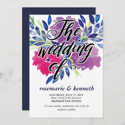 Handschrift en uitnodiging voor weduwen (Voorkant / Achterkant)