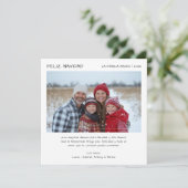 Handschrift Feliz Navidad Kerstfoto Feestdagenkaart (Staand voorkant)