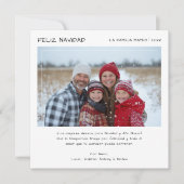 Handschrift Feliz Navidad Kerstfoto Feestdagenkaart (Voorkant)