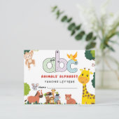 Handschrift FlashCards voor de kleuterschool | A-B Briefkaart (Staand voorkant)