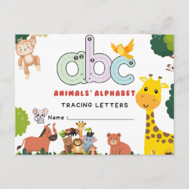 Handschrift FlashCards voor de kleuterschool | A-B Briefkaart