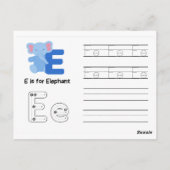 Handschrift FlashCards voor de kleuterschool | D,  Briefkaart (Achterkant)