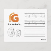 Handschrift FlashCards voor de kleuterschool | F,  Briefkaart (Achterkant)