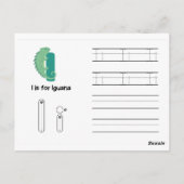 Handschrift FlashCards voor de kleuterschool | H,  Briefkaart (Achterkant)