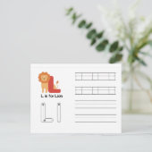 Handschrift FlashCards voor de kleuterschool | L.M Briefkaart (Staand voorkant)