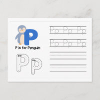 Handschrift FlashCards voor de kleuterschool | P,