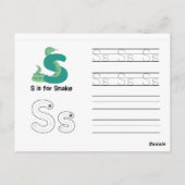 Handschrift FlashCards voor de kleuterschool | R,  Briefkaart (Achterkant)