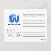 Handschrift FlashCards voor de kleuterschool | V,  Briefkaart (Achterkant)