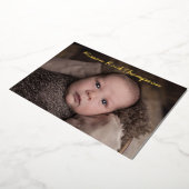 Handschrift Foto Geboorteaankondiging Kaart (Gedraaid)