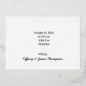 Handschrift Foto Geboorteaankondiging Kaart (Achterkant)