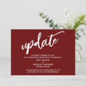 Handschrift geannuleerd bruiloft update Bourgondië Kaart (Staand voorkant)