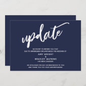Handschrift geannuleerd bruiloft update marine bla kaart (Voorkant / Achterkant)