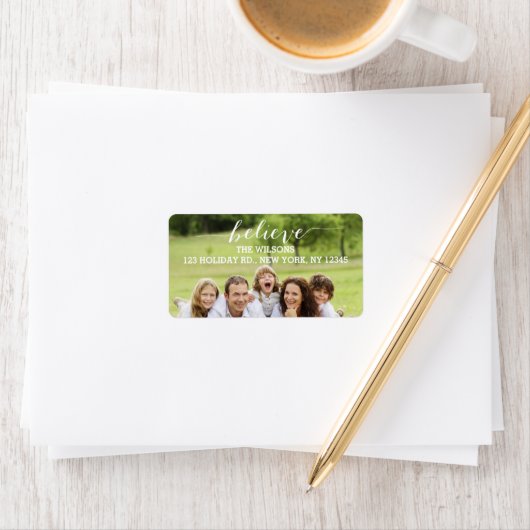 Handschrift Geloven | Vakantie foto Adresetiketten Etiket (Insitu)