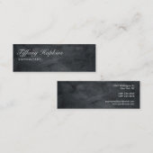 Handschrift Gewoon grijs modern Mini Visitekaartje (Voorkant / Achterkant)