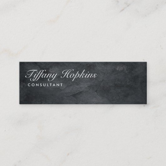 Handschrift Gewoon grijs modern Mini Visitekaartje (Voorkant)