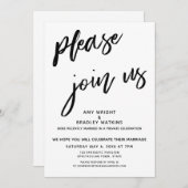 Handschrift Graag Naam U Bij Ons Na De Ontvangst Kaart (Voorkant / Achterkant)