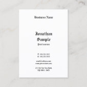  handschrift Handschrift Retro Zwart wit zoeken Visitekaartje (Achterkant)