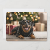 Handschrift Happy Howholidays Hond Kerstmis 4 Foto Feestdagenkaart (Achterkant)