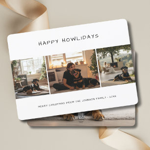 Handschrift Happy Howholidays Hond Kerstmis 4 Foto Feestdagenkaart