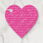 Handschrift Hart Roze Liefde Verhaal Preppy Leuk Bedankjes Labels (Voorkant)