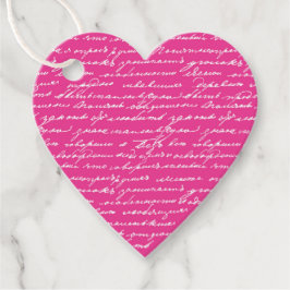 Handschrift Hart Roze Liefde Verhaal Preppy Leuk Bedankjes Labels