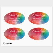 Handschrift Hartelijk dank voor Sjabloon tekst leg Ovale Sticker (Vel)