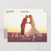 handschrift | Huwelijk Dank u Briefkaart (Voorkant / Achterkant)