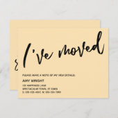 Handschrift Ik heb Peach Aankondiging Kaart verpla (Voorkant / Achterkant)