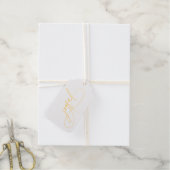 Handschrift Joyful Minimalist Wit & Goud Cadeaulabels (Met Koord)