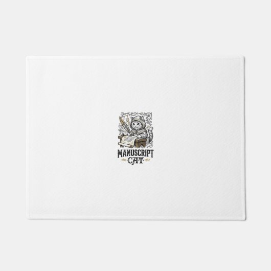 Handschrift Kat Kat Middeleeuwse Manuscript Vintag Deurmat (Voorkant)