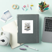 Handschrift Kat Kat Middeleeuwse Manuscript Vintag Sticker (iPad Cover)