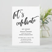 Handschrift Laten we weddenschappen vieren Kaart (Staand voorkant)