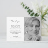 Handschrift Lettertype Viering van het leven Begra Bedankkaart (Staand voorkant)