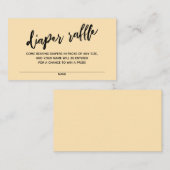 Handschrift Luier Raffle Ticket Licht Peach Informatiekaartje (Voorkant / Achterkant)