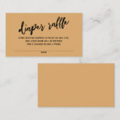 Handschrift Luier Raffle Ticket Licht Sinaasappel Informatiekaartje (Voorkant / Achterkant)