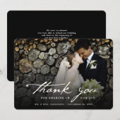 handschrift met handschrift Classy Photo Weddensc Bedankkaart (Voorkant / Achterkant)