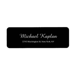 Handschrift Minimalist Professioneel Zwart Classic Etiket