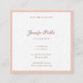 Handschrift Modern Elegant Sjabloon Premium Thick Vierkante Visitekaartje (Achterkant)