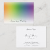 Handschrift Moderne Kleurrijke Sjabloon Beauty Sal Visitekaartje (Voorkant / Achterkant)