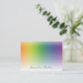 Handschrift Moderne Kleurrijke Sjabloon Beauty Sal Visitekaartje (Staand voorkant)