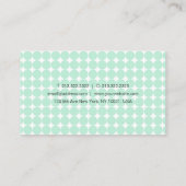 Handschrift Moderne Sjabloon Elegant Mint Green Bu Visitekaartje (Achterkant)