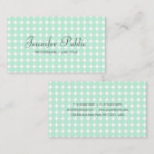 Handschrift Moderne Sjabloon Elegant Mint Green Bu Visitekaartje (Voorkant / Achterkant)