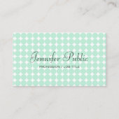 Handschrift Moderne Sjabloon Elegant Mint Green Bu Visitekaartje (Voorkant)