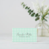 Handschrift Moderne Sjabloon Elegant Mint Green Bu Visitekaartje (Staand voorkant)