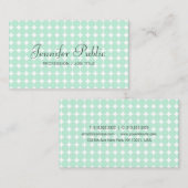 Handschrift Moderne Sjabloon Elegant Mint Green Bu Visitekaartje (Voorkant / Achterkant)