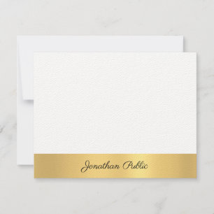 Handschrift Moderne Sjabloon Vilt White Gold Luxur