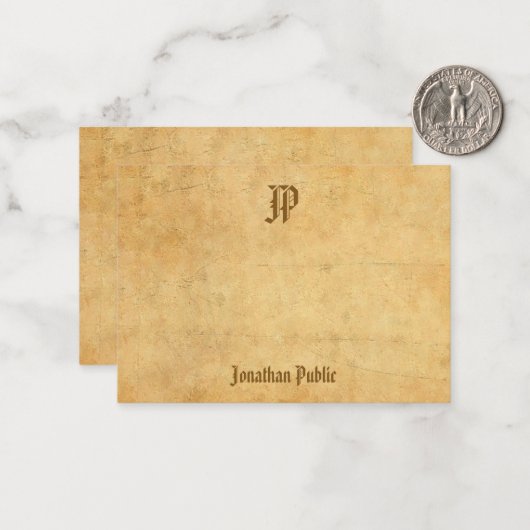 Handschrift Monogram  Classic Look Sjabloon (Voorkant / Achterkant in situ)