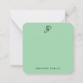 Handschrift Monogram Elegante kleuren Sjabloon (Achterkant)