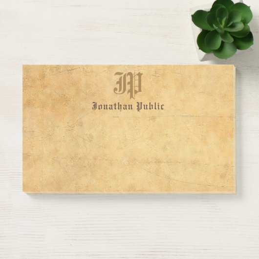 Handschrift Monogram Elegante Sjabloon Post-it® Notes (Kantoor)