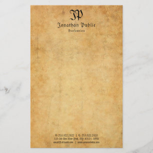 Handschrift Monogram Sjabloon Elegant Briefpapier